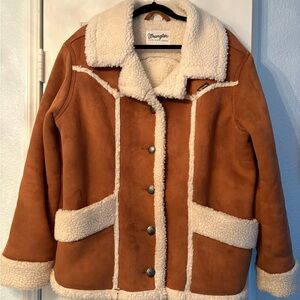 Wrangler Women's Tan Sherpa Teddy Jacket